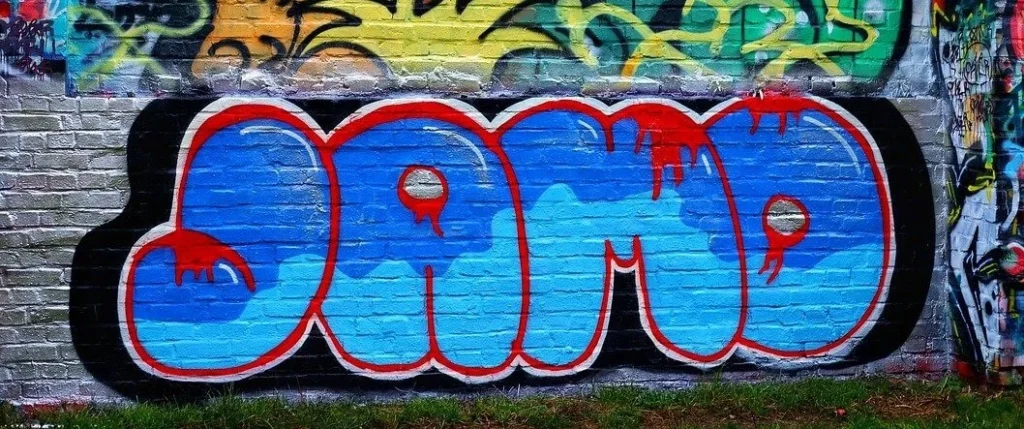 Graffiti bubble letters piece