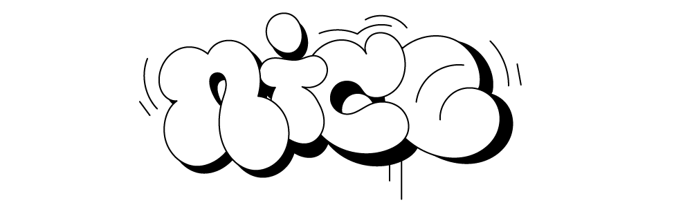 Graffiti bubble letters