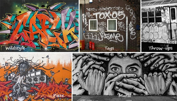 Graffiti art examples