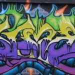 Example of colorful wildstyle graffiti letters