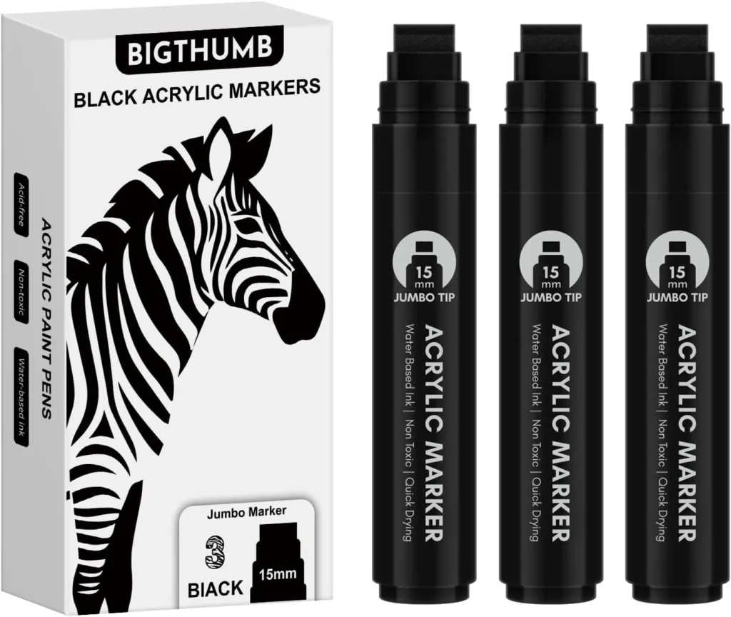 Jumbo Black Graffiti Markers